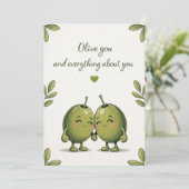 Carte Olive You (Debout devant)