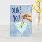 Carte Olive You Dirty Martini (Fleur jaune)
