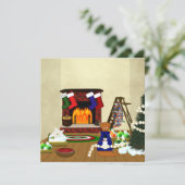 Carte Oliver décore pour Noël (Debout devant)