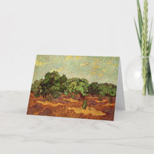 Carte Oliveraie, ciel bleu pâle de Vincent van Gogh