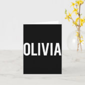 Carte Olivia - Cool New Funny Name Fan Gift Tee  (Fleur jaune)