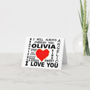 Carte Olivia Je t'aime