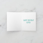 Carte Olivia Joyeux Anniversaire | Turquoise Clair (Intérieur)