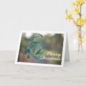 Carte Olivier avec Arrière - plan Bokeh (Fleur jaune)
