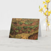 Carte Oliviers de Van Gogh contre la pente d'une colline (Fleur jaune)