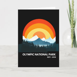 Carte Olympic National Park Établ 1938 Wa État T Shirt