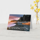 Carte Olympic National Park | Fête de Washington State (Fleur jaune)