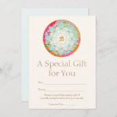 Carte Om Lotus Fleur Spirituelle Santé Certificat Cadeau (Devant / Derrière)