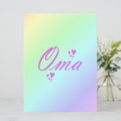 Carte oma, grand-mère (Debout devant)