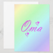 Carte oma, grand-mère (Devant / Derrière)