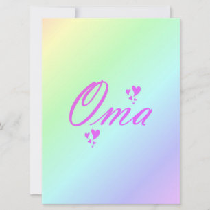 Carte oma, grand-mère