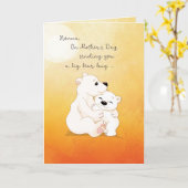 Carte Oma Mère's Day, l'ours serre pour toi (Fleur jaune)