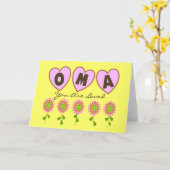 Carte "Oma vous êtes aimés"---Cadeaux du jour de mère (Fleur jaune)