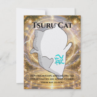Carte Omamori Card #006 – Tsuru Cat | Connection • Oppor
