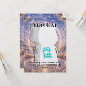 Carte Omamori Card #010 – Yun Cat | Expression • Creativ (Devant/Arrière en situation)