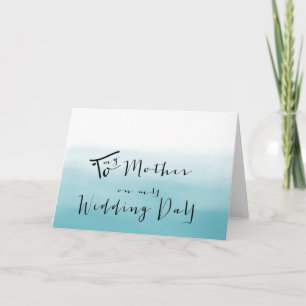 Carte Ombre Bleue - À ma mère le jour de mon mariage