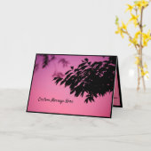 Carte Ombre de branche d'arbre de paysage noir violet él (Fleur jaune)
