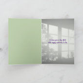 Carte Ombre de la fenêtre dahlia d'anniversaire (Intérieur)