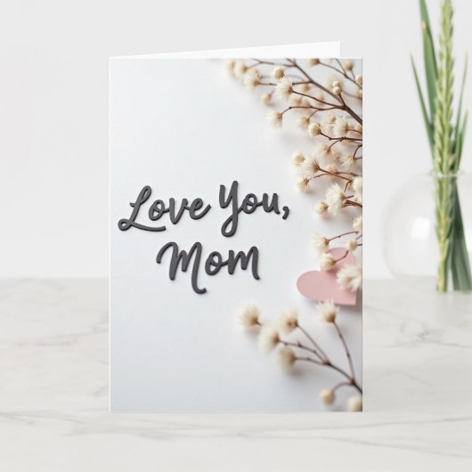 Carte ombre de script "Je t'aime maman" (Devant)