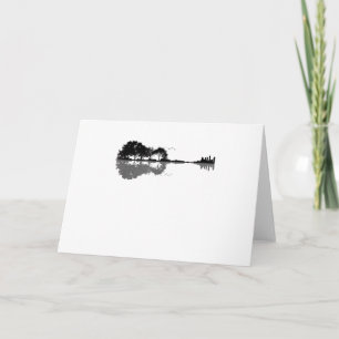 Carte Ombre du lac de guitare Amour Cadeau de guitare Am