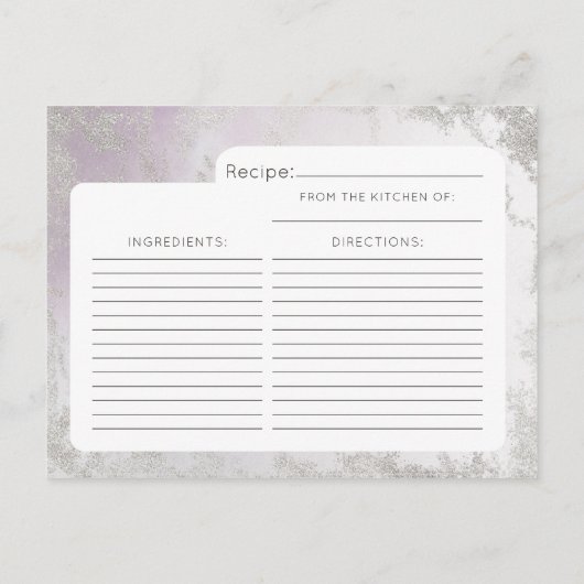 Carte Ombre Light Purple Silver Bride to Be Recett (Dos)