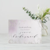 Carte Ombre Lumière Purple Luxe Junior Bridesmaid Propos (Debout devant)