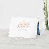 Carte Ombre Merci Grateful Blessé Photo Thanksgiving (Dos)