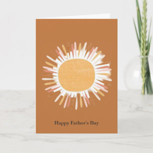 Carte Ombre orange marron plié pour la fête des pères