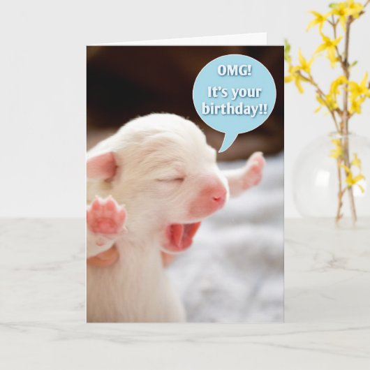 Carte OMG Anniversaire ! (Fleur jaune)