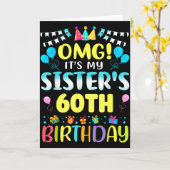 Carte Omg C'est Les 60 Ans De Ma Soeur Douce 60 Ans (Fleur jaune)