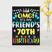 Carte Omg C'est Les 70 Ans De Mon Ami Douce 70 Ans (Fleur jaune)