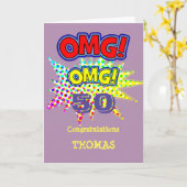 Carte OMG ! Comment vieil anniversaire comique drôle (Fleur jaune)