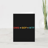 Carte Omg Gop Wtf Vintage Design (Devant)