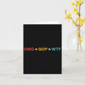 Carte Omg Gop Wtf Vintage Design (Fleur jaune)