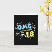 Carte Omg Je N'arrive Pas à Croire Que J'ai 18 Ans Joyeu (Fleur jaune)