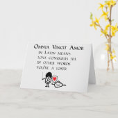 Carte Omnia Vincit Amor Une Pensée Drôle De Vous Poème (Fleur jaune)