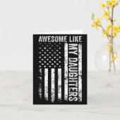 Carte On Back Awesome Like My Daughters Men Funny Father (Fleur jaune)