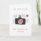 Carte On clique juste Camera Classroom Valentine's Day (Devant)