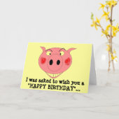 Carte On m'a demandé de vous souhaiter un "HEUREUX ... (Fleur jaune)