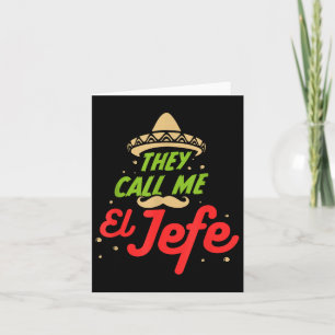 Carte On M'Appelle El Jefe - Employeur Cinco De Mayo Cad