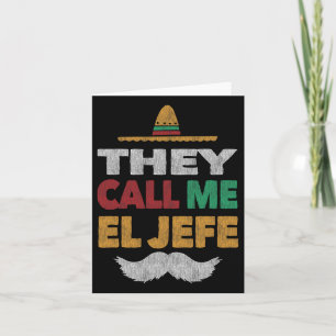 Carte On M'Appelle El Jefe Fiesta Casquette du Parti Mex