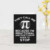 Carte On M'Appelle Pi Funny Math Enseignant Geek 3.14 Pi (Fleur jaune)