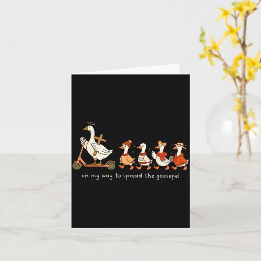 Carte On My Way To Spread The Goosepel (Fleur jaune)