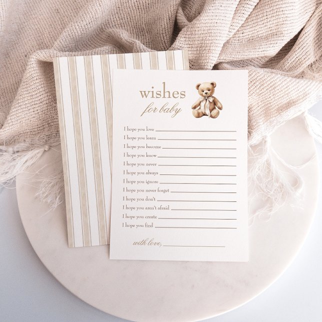 Carte On peut attendre des souhaits pour le jeu de bébé (Créateur téléchargé)