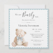 Carte On Peut Attendre Teddy Bear Baby shower (Devant)