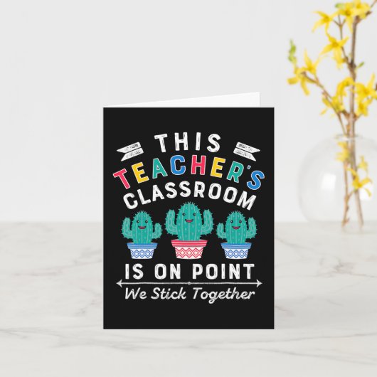 Carte On Point We Stick Together Fun Back to School Teac (Fleur jaune)