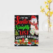 Carte On Santas Naughty List Xmas American Eskimo T Shir (Fleur jaune)