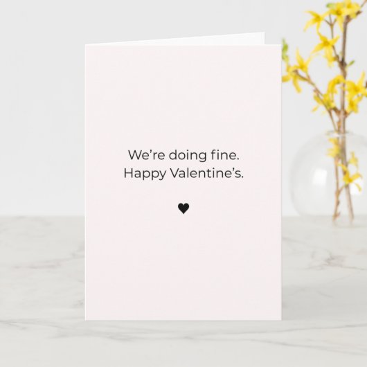 Carte On s'en sort - Joyeuse Saint-Valentin  (Fleur jaune)