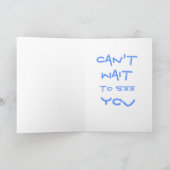 Carte On T'Attend Papa - Bleu (Intérieur)