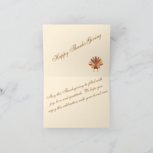 Carte On Thanksgiving we wish you love (Intérieur)